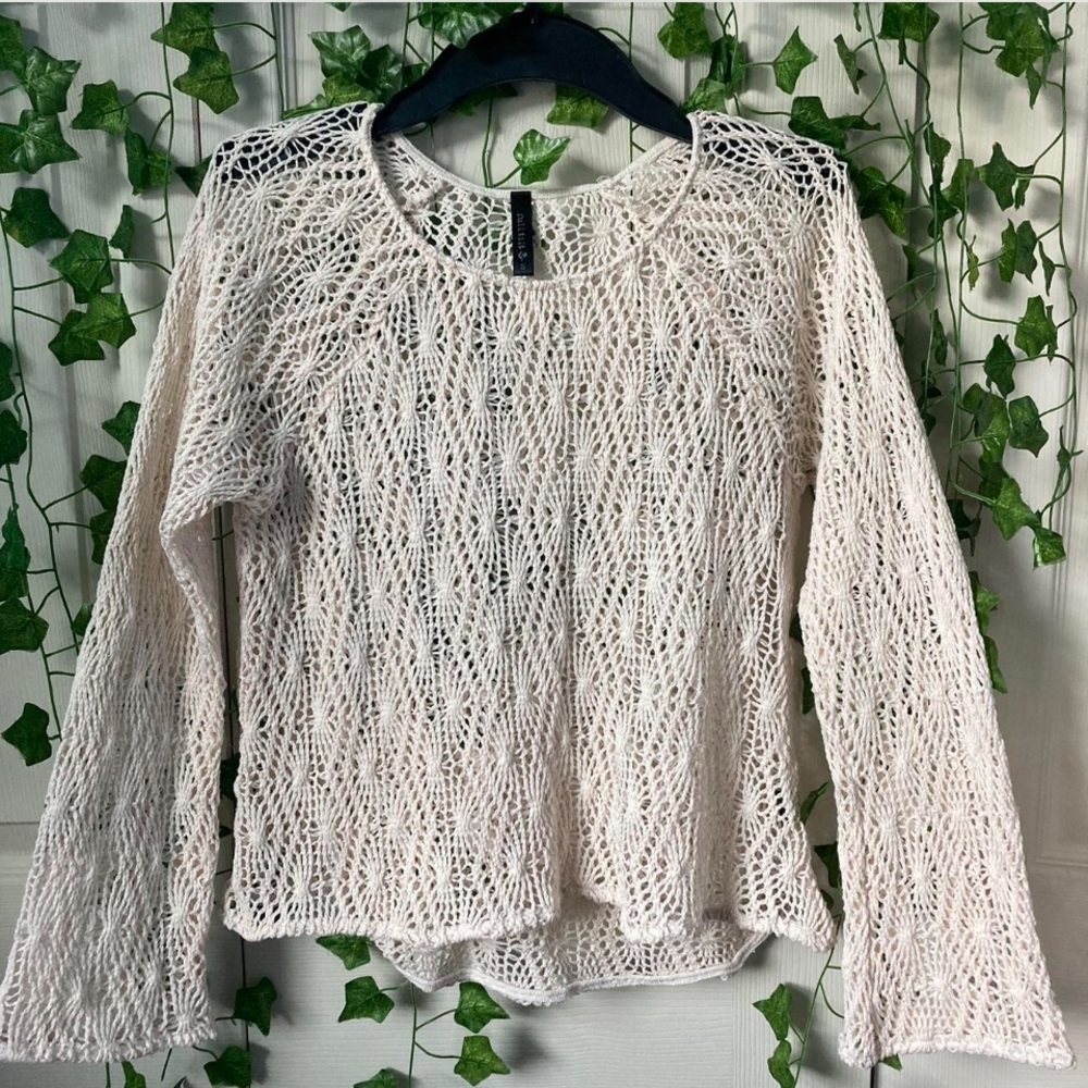 Full Tilt Ivory Knit Swim Coverup